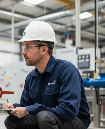 Horizontal cartridge filter housing choking in industrial process pipeline showing contamination buildup and rising differential pressure during maintenance inspection Horizontal cartridge filter housing choking in industrial process pipeline showing contamination buildup and rising differential pressure during maintenance inspection