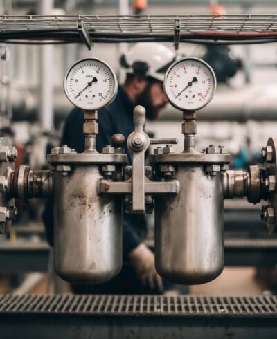 Industrial duplex strainer with incomplete chamber isolation causing flow disturbance and rising differential pressure in process filtration system Industrial duplex strainer with incomplete chamber isolation causing flow disturbance and rising differential pressure in process filtration system