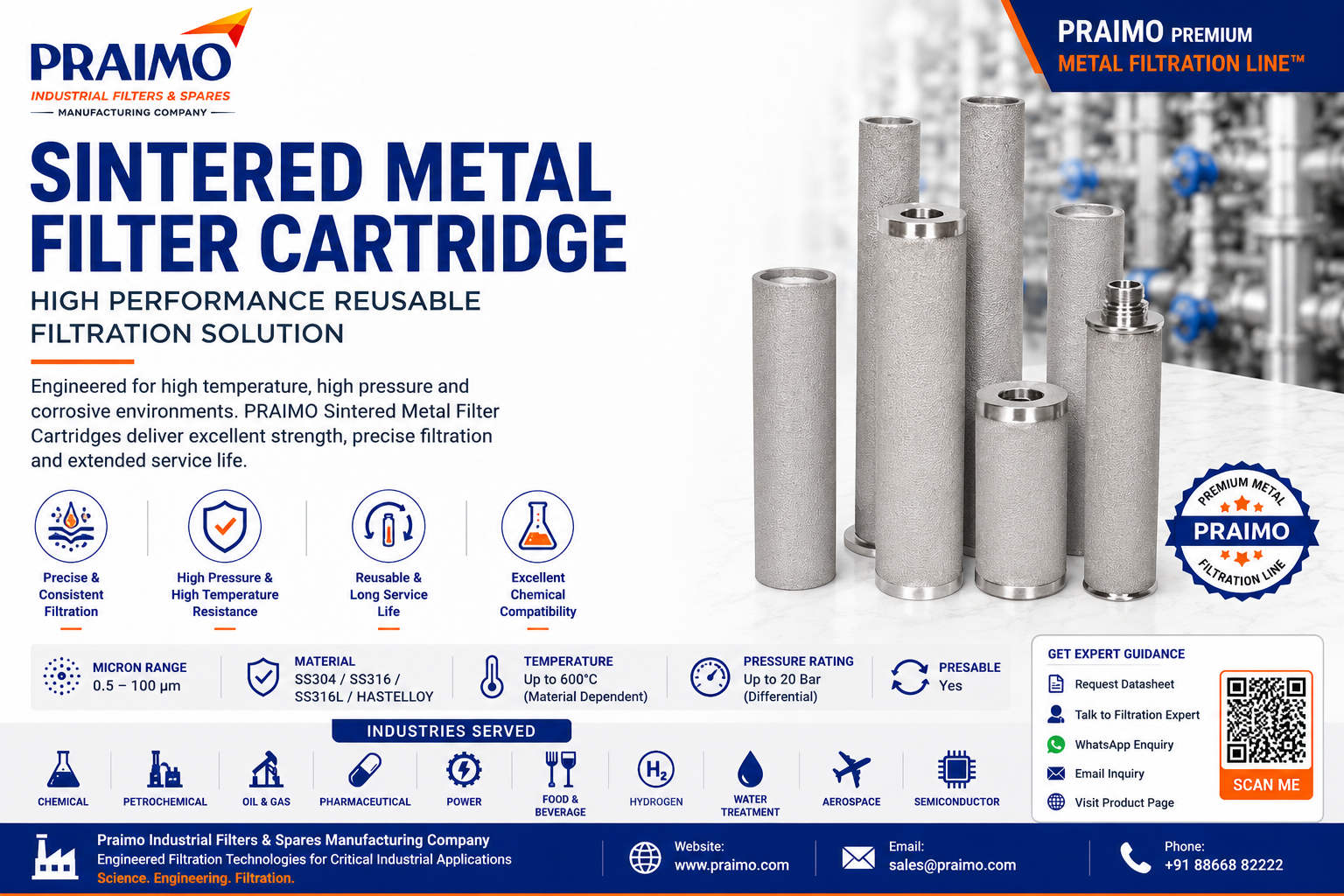 Sintered Metal Filter Cartridge